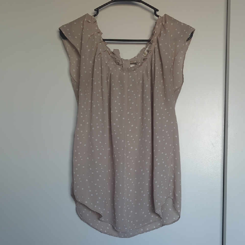 Polka Dot Sleeveless Blouse
